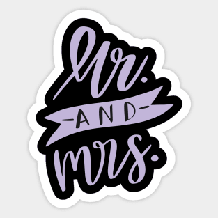 wedding couple lettering Sticker